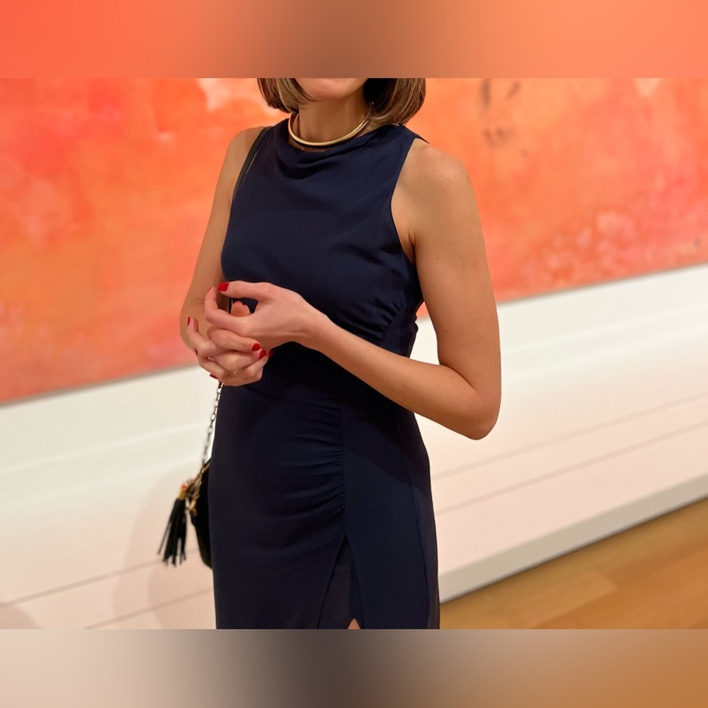 Reformation Senna dress. Navy. Size 4. Excellent condition.